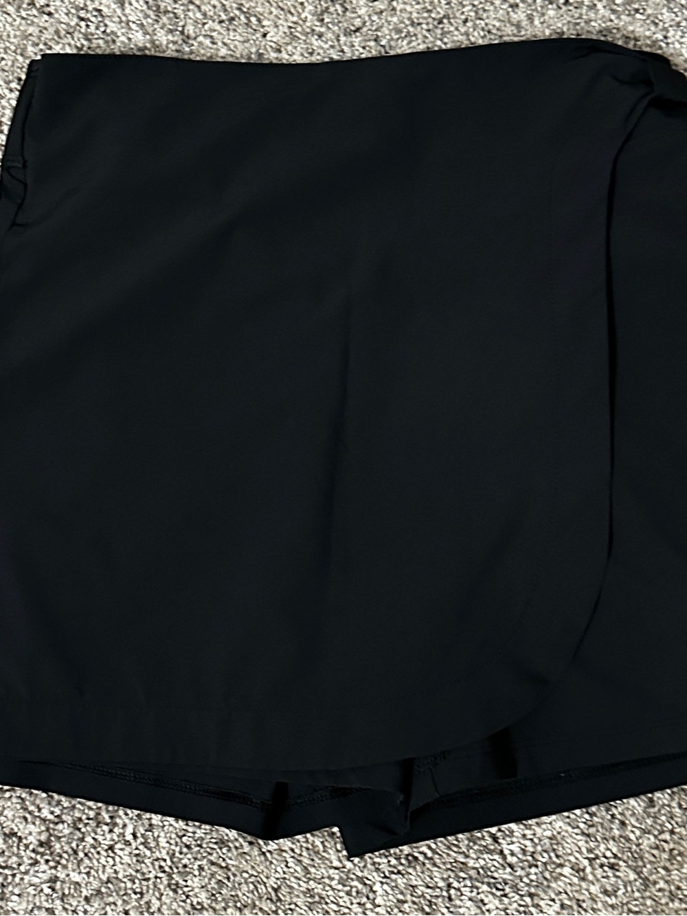 Freely Black Wrap-Front Skort with Smooth Finish